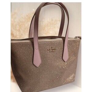 Kate Spade New York Joeley Small Rose Gold Glitter Satchel Bag